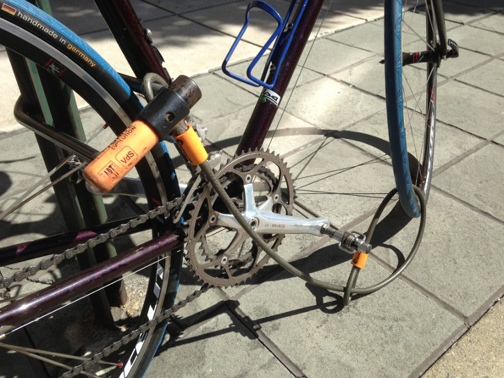 bike chain locked up