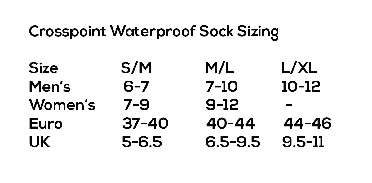 Showers Pass Size Chart